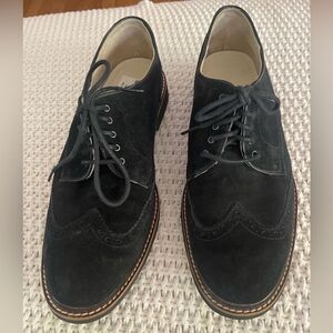 Cole Haan black suede oxford lace‎ up men’s shoes, size 10 1/2 medium